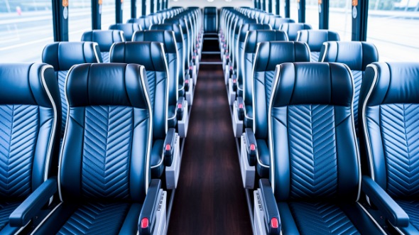 50 passenger charter bus inside manitowoc