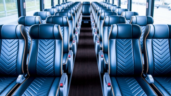 56 passenger charter bus inside janesville